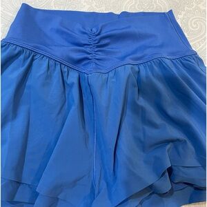 Aerie Cinched Blue Flowy Short Small